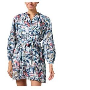 NWT CHUFY Pia Blue Glacier shirtdress mini Size M